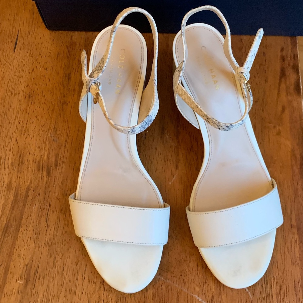 Cole Haan Women’s Block Heel Sandal Ivory 6.5